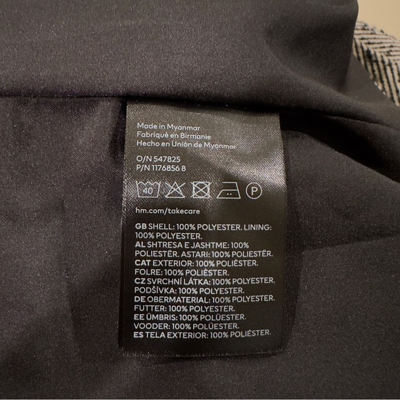 H&M black and white. Double-breasted Jacket. Size XXL - Picture 4 of 6